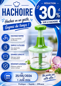 PROMO JUSQU'AU 01/06/2026  Super Hachoir à Légumes et à Viande Malovax