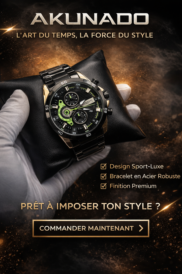 🕰️ Montre Akunado – L’Art du Temps, La Force du Style