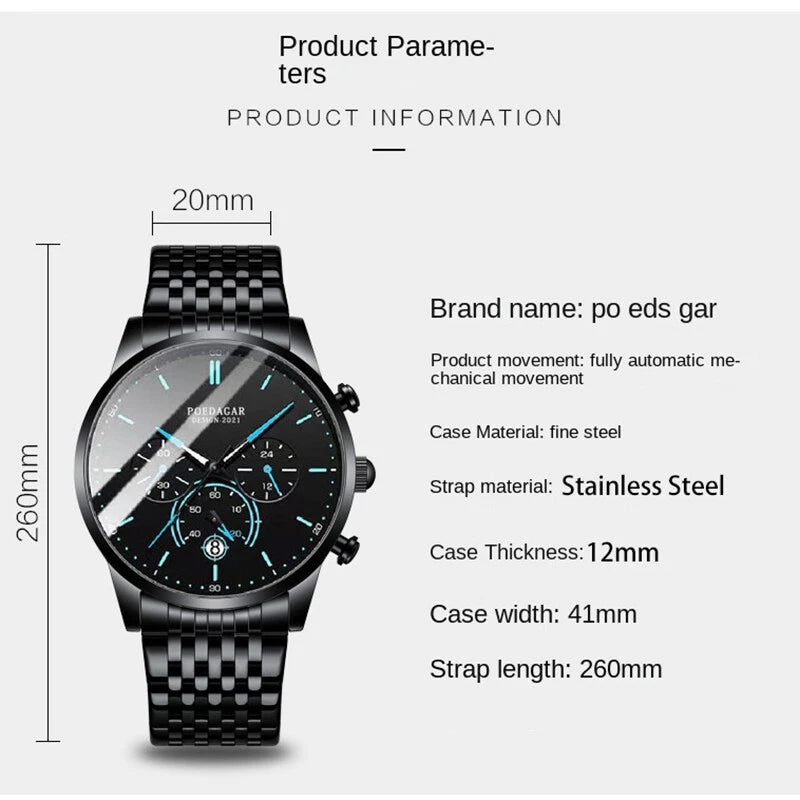 🕶️ Montre Homme Akunado™ – Élégance &amp; Puissance à Votre Poignet